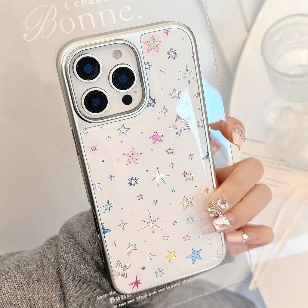 Gilt applicable to Apple 15promax mobile phone case iphone16 Epoxy dopamine star 17 electroplating 14 Huawei