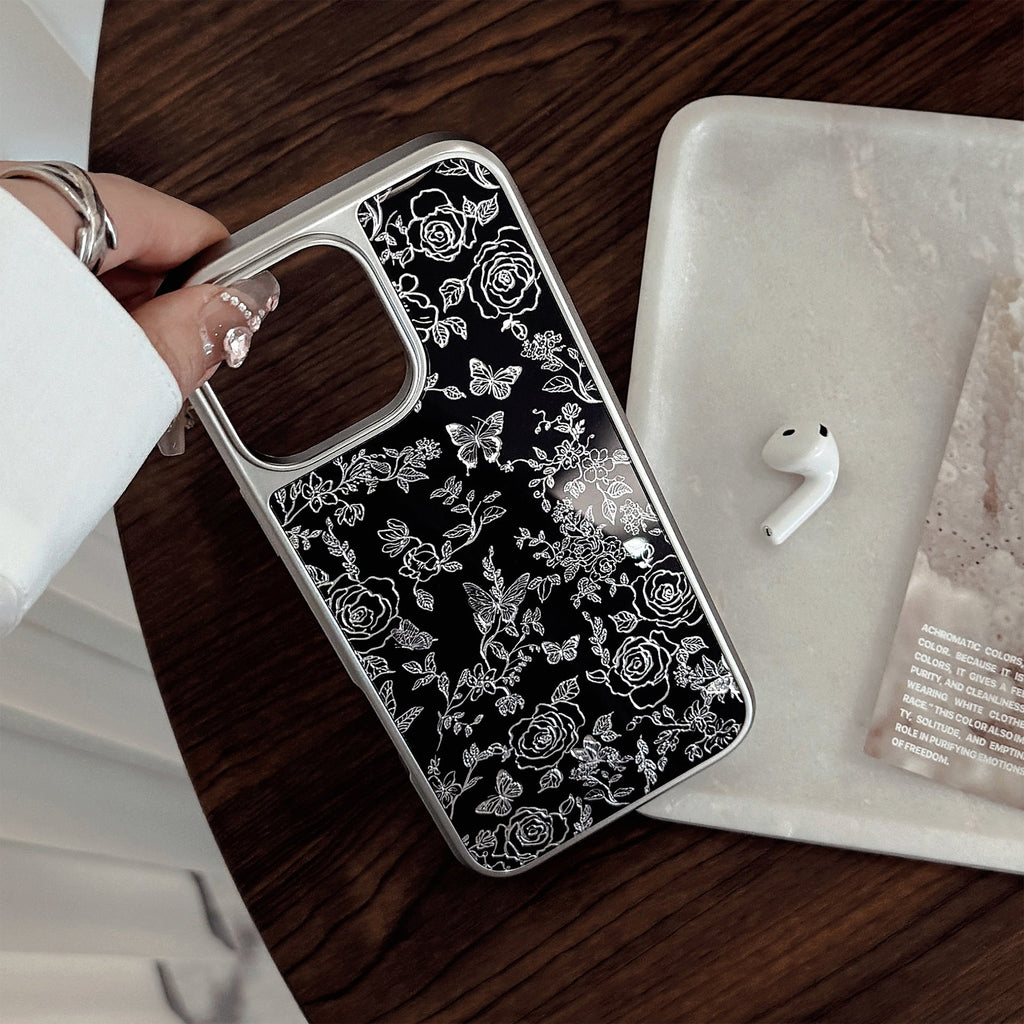 Gilt Apple 16promax mobile phone case iphone17 electroplating 13/14 butterfly 15 premium sense suitable for Huawei