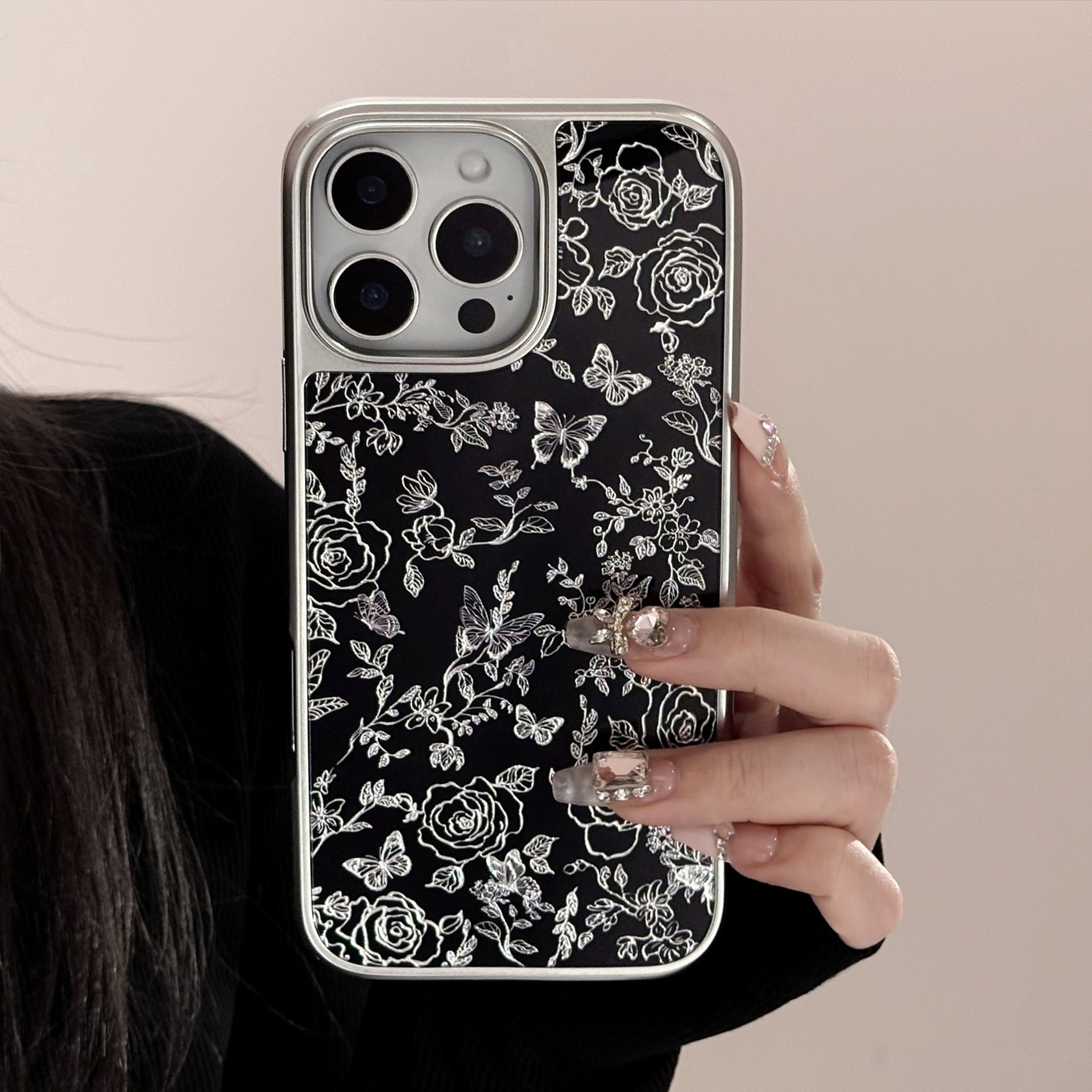Gilt Apple 16promax mobile phone case iphone17 electroplating 13/14 butterfly 15 premium sense suitable for Huawei