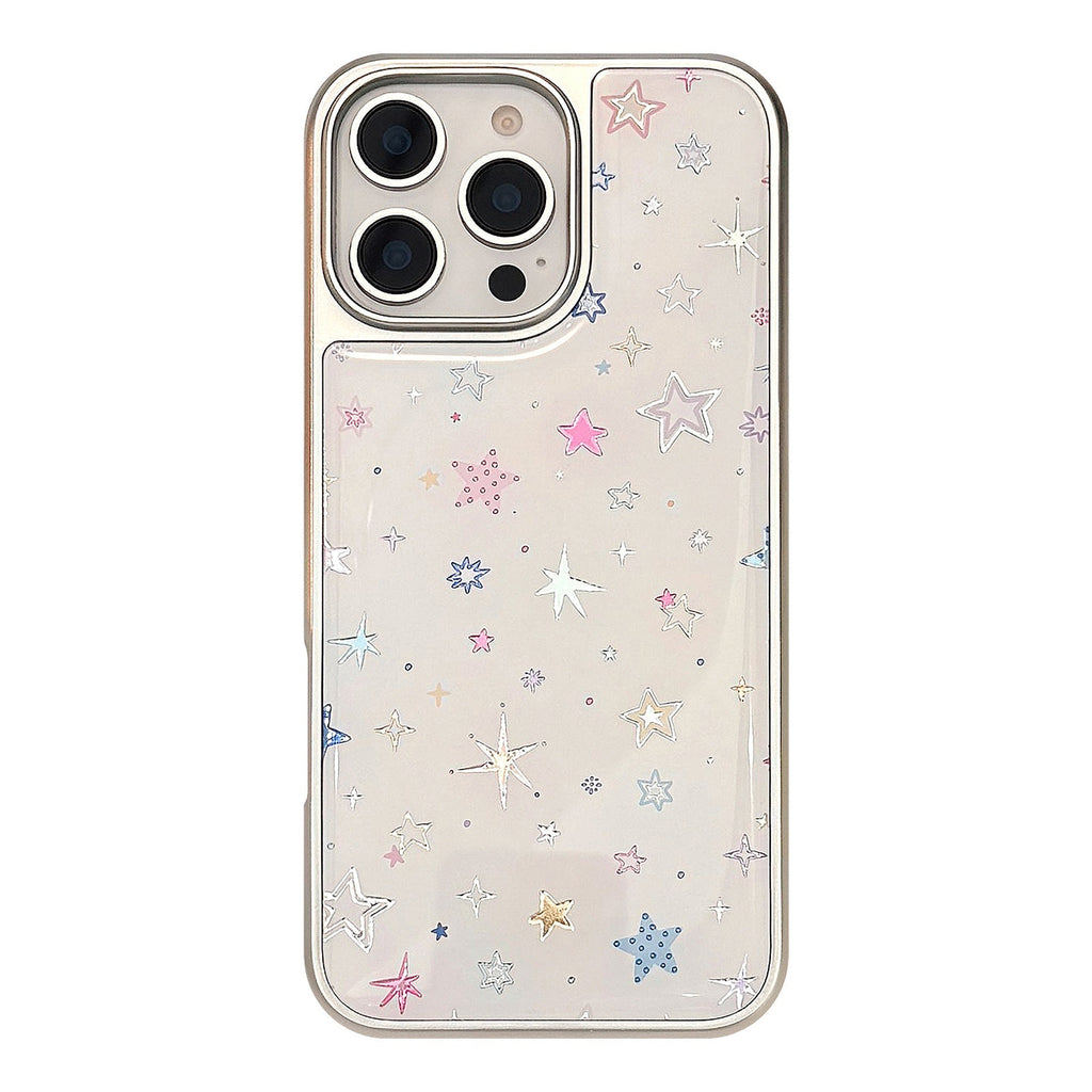 Gilt applicable to Apple 15promax mobile phone case iphone16 Epoxy dopamine star 17 electroplating 14 Huawei