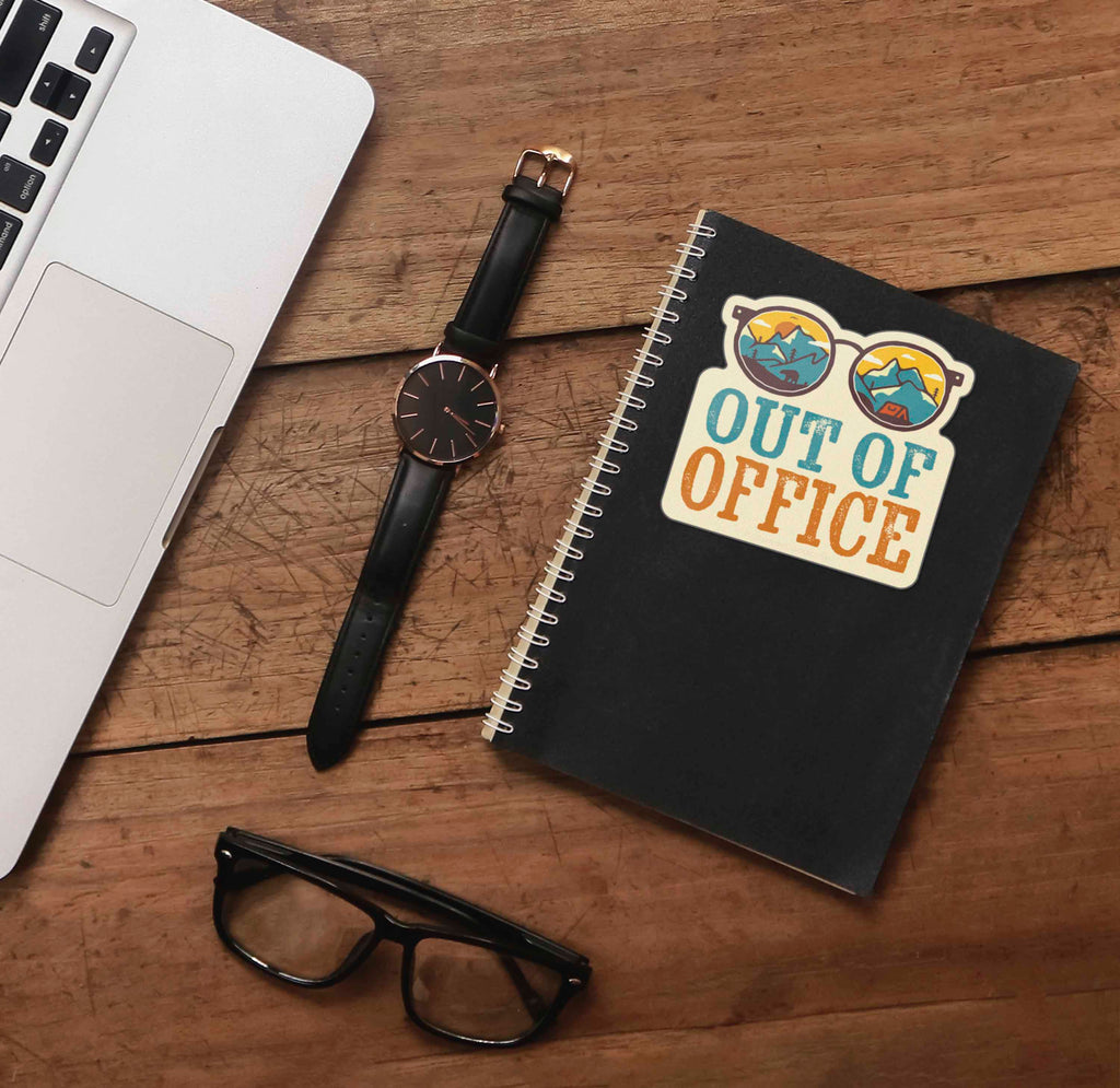 Out of Office Camping Sticker