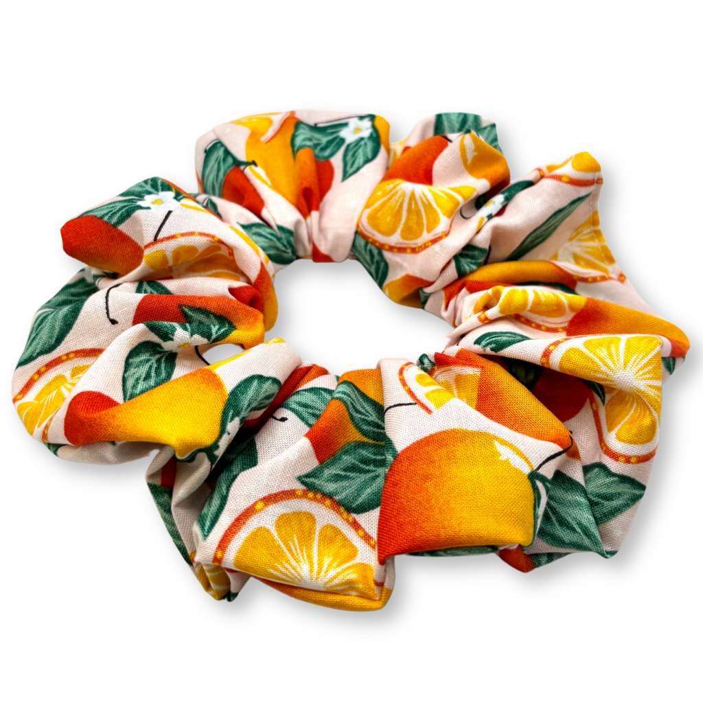 Orange Fruit Summer Scrunchie