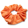 Orange Gingham Spring Scrunchie