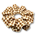 Brown Plaid Bullet Thanksgiving Scrunchie