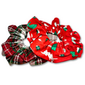 Red Trees and Plaid Christmas Set Scrunchie