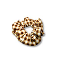 Mini Brown Plaid Bullet Scrunchie