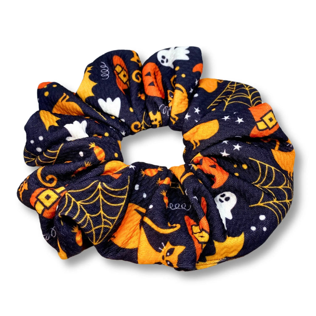 Orange Halloween Party Bullet Scrunchie