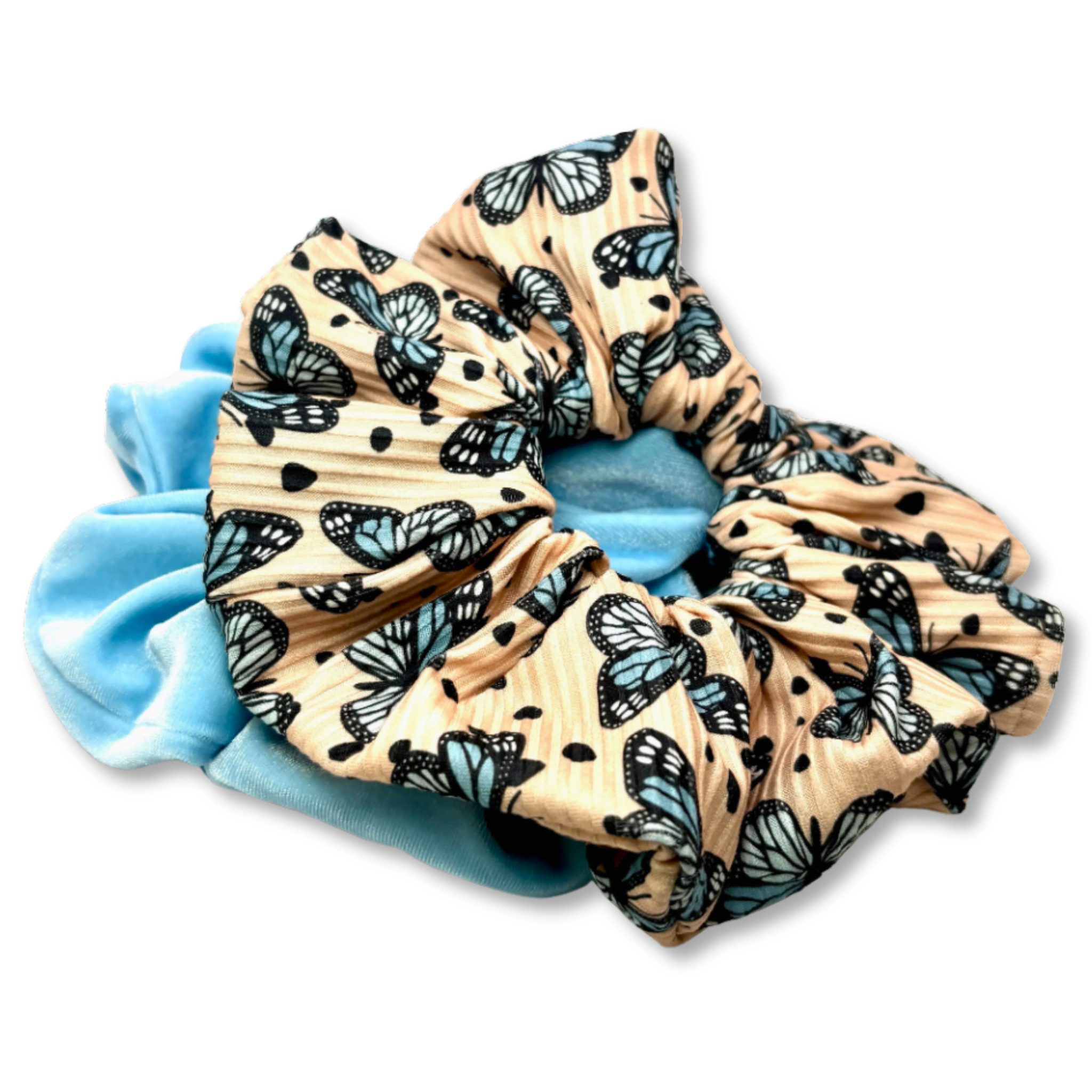 Blue Butterfly Summer Scrunchie Set