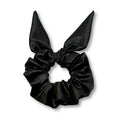 Mini Black Silk Tie Scrunchie