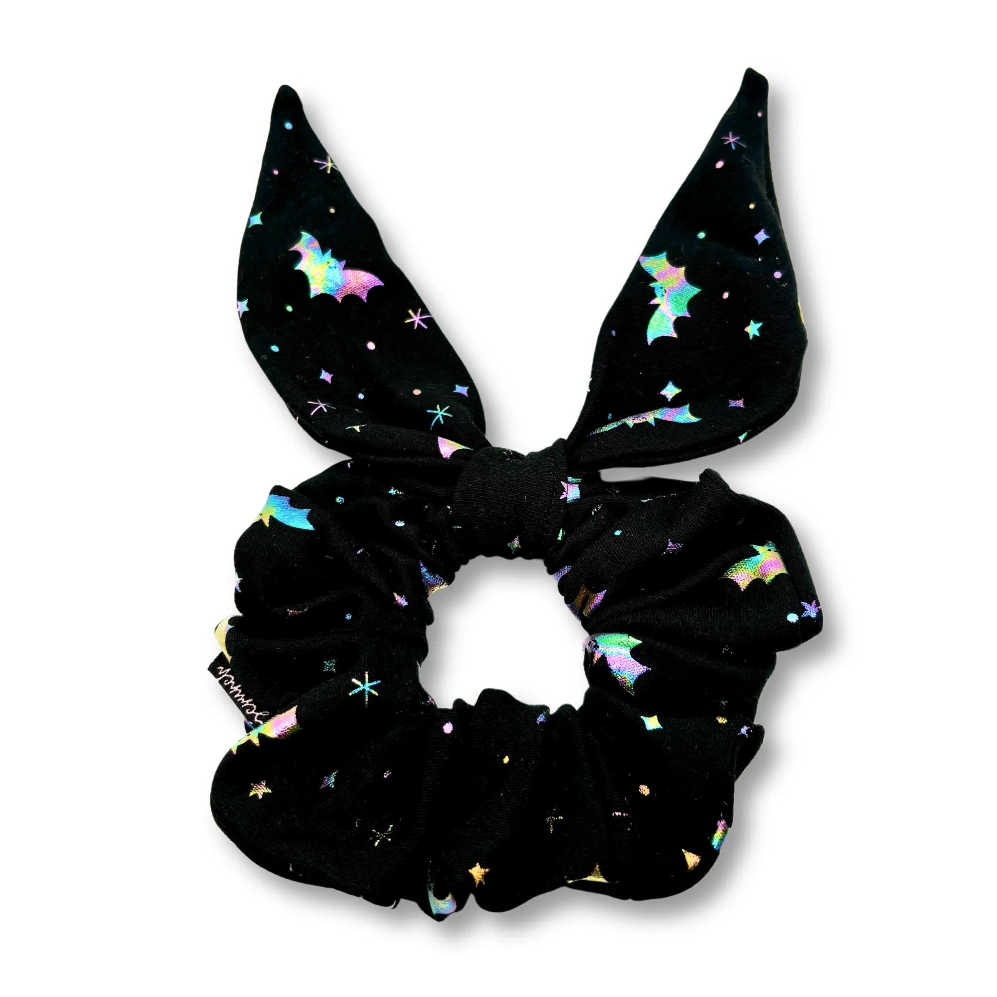 Mini Holographic Bat Tie Scrunchie