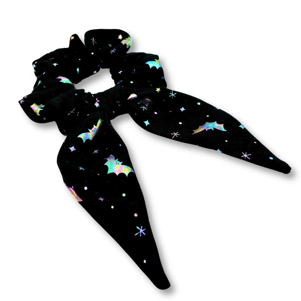 Mini Holographic Bat Tie Scrunchie