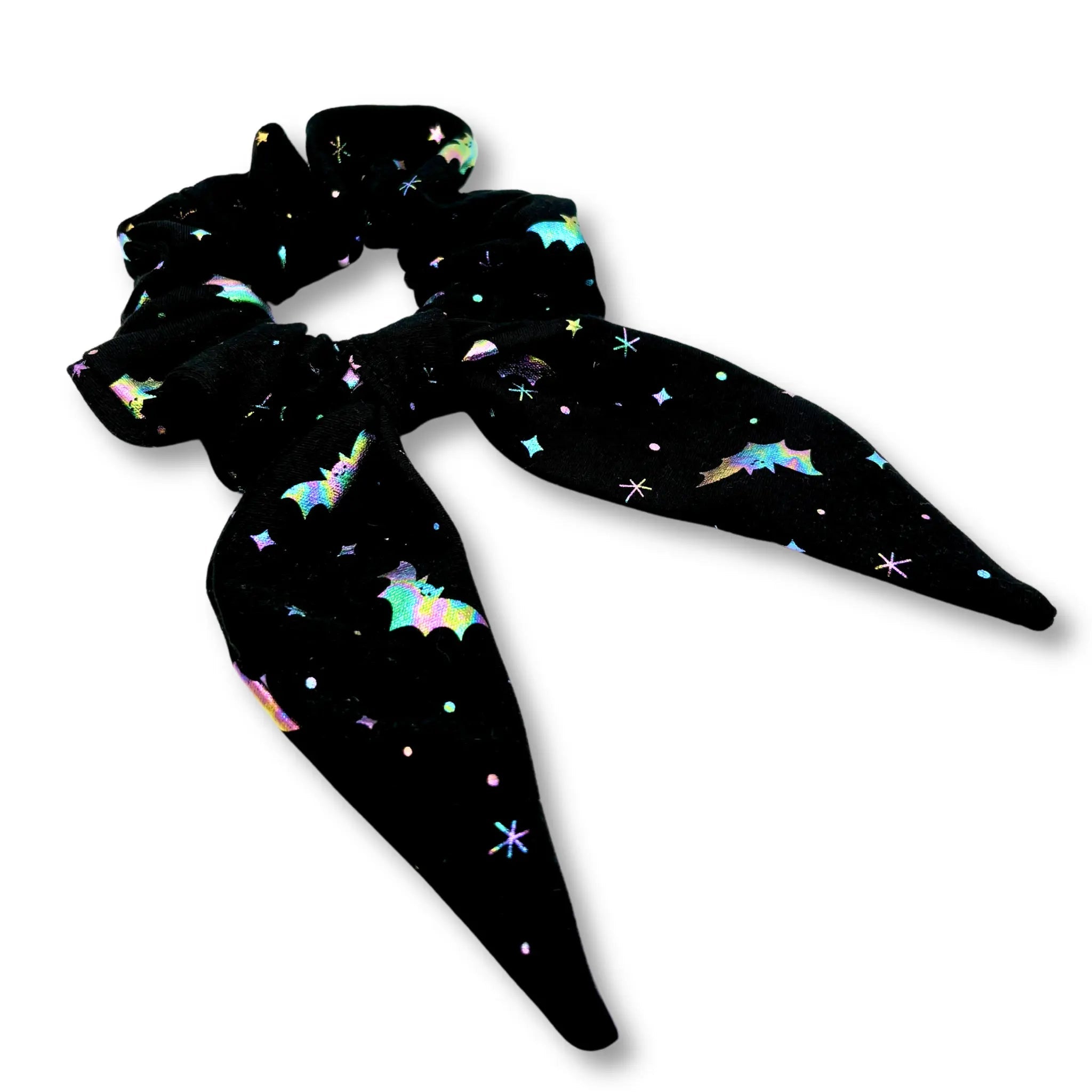 Mini Holographic Bat Tie Scrunchie