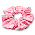Pink Gingham Spring Scrunchie