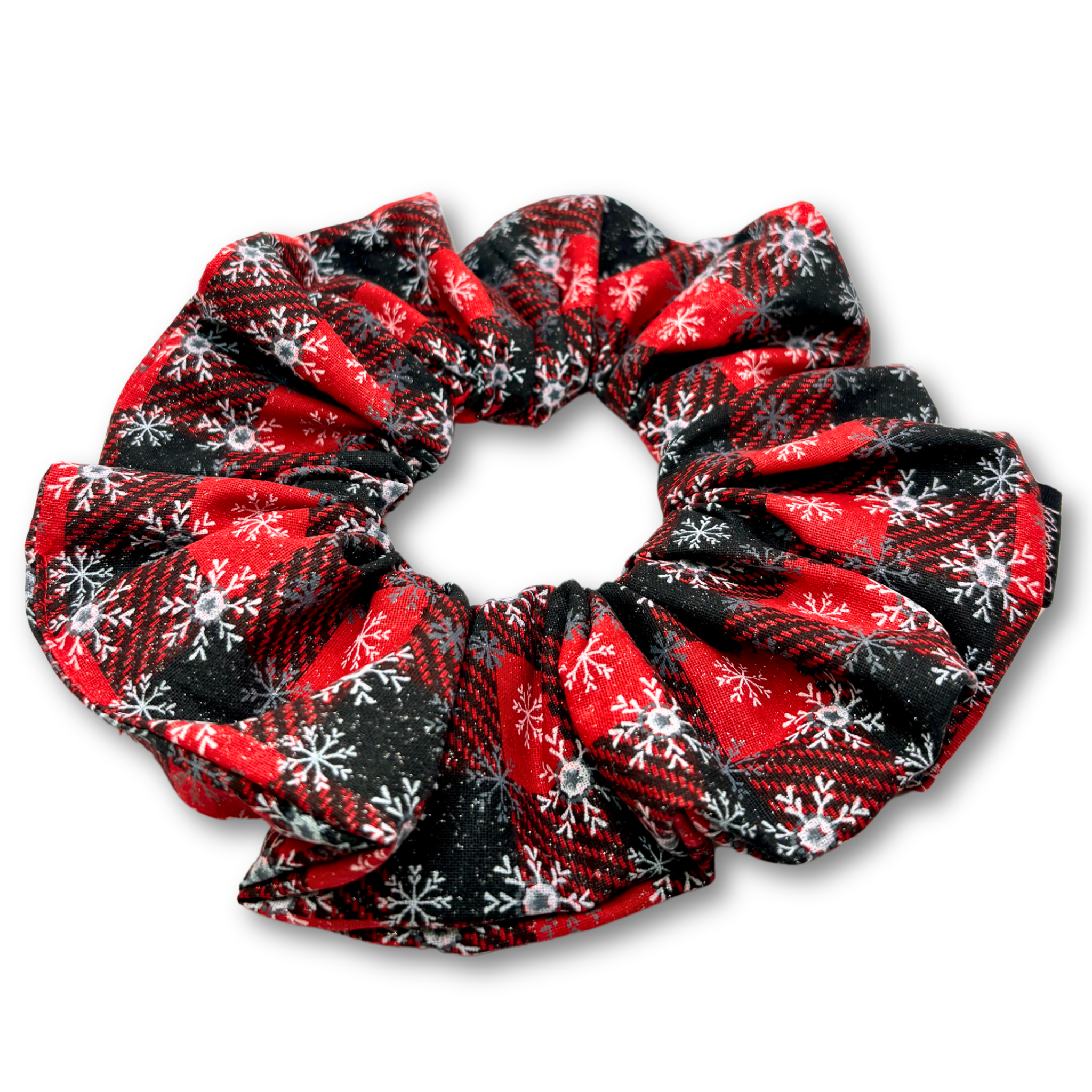 Buffalo Glitter Snowflake Scrunchie