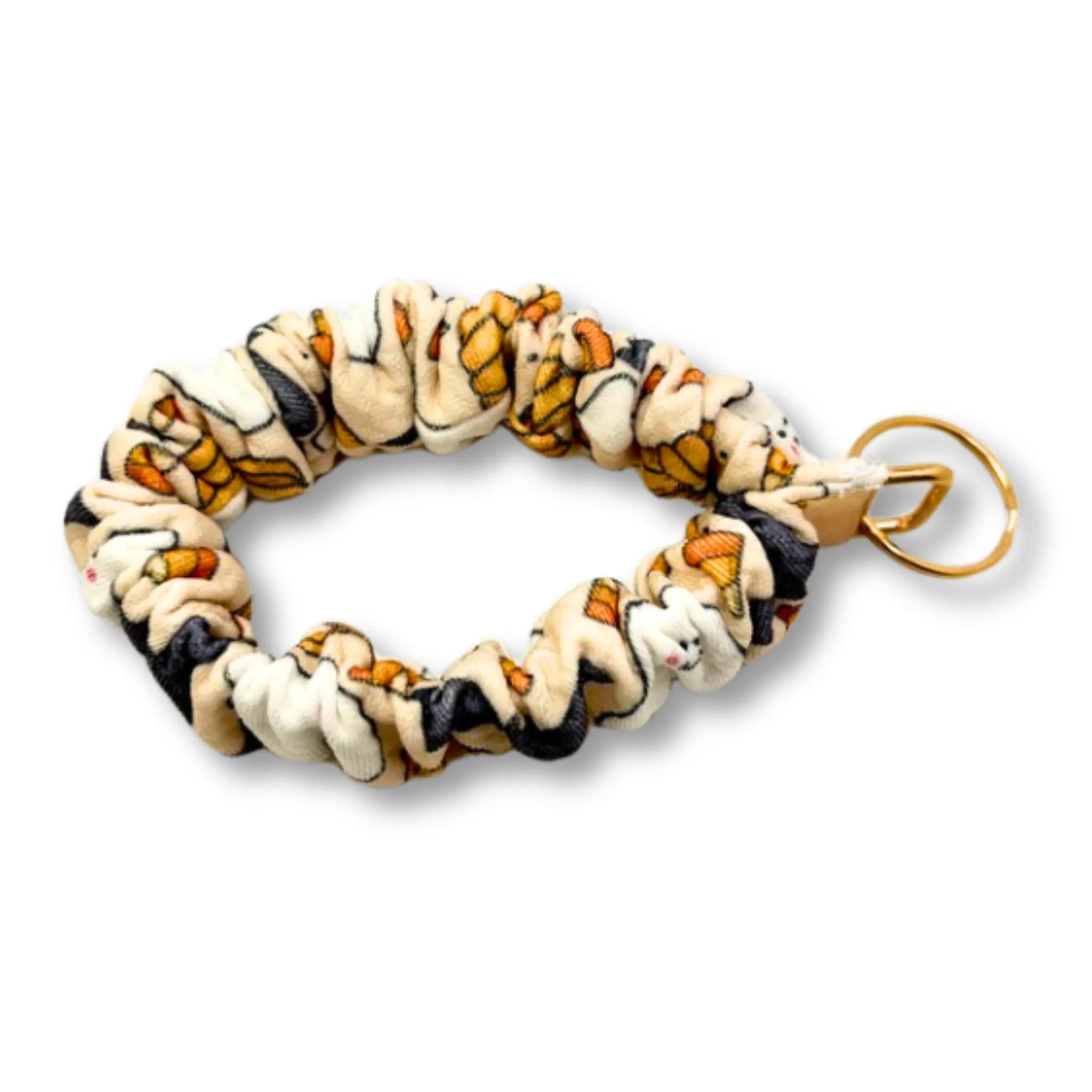 Ghost and Bat Halloween Scrunchie Wristlet