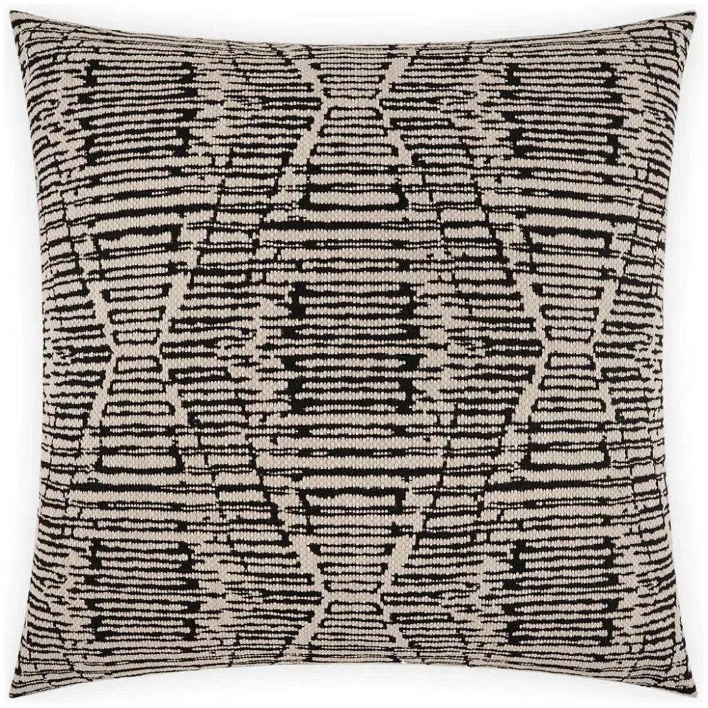Ozetta Ebony Black Throw Pillow With Insert