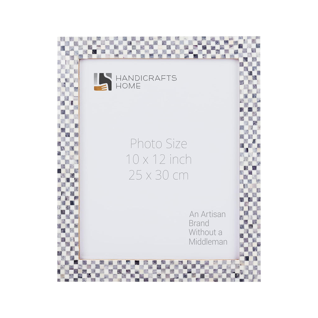 Poster Frames Checkered Collection Bone Inlay, Black & White - 4 Sizes