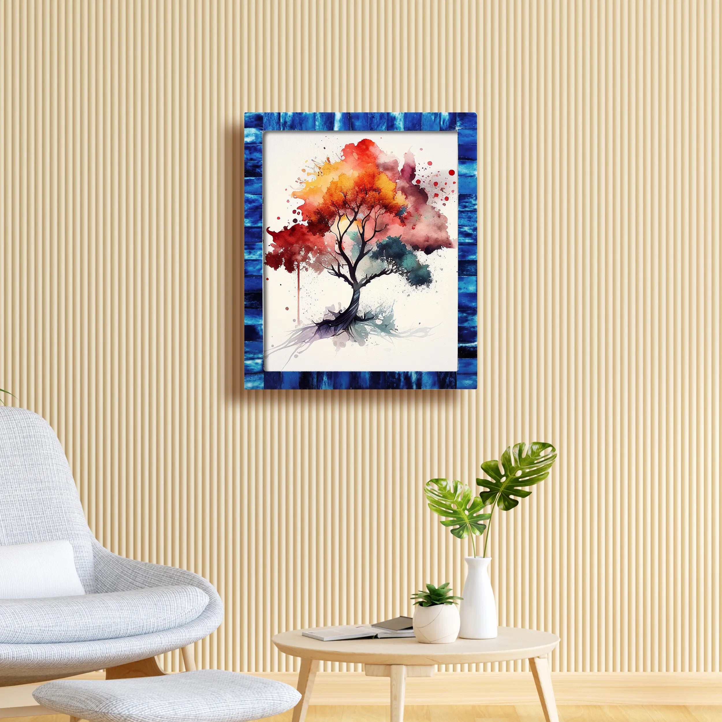 Poster Frames Classic Collection Bone Inlay, Blue, 6 Sizes