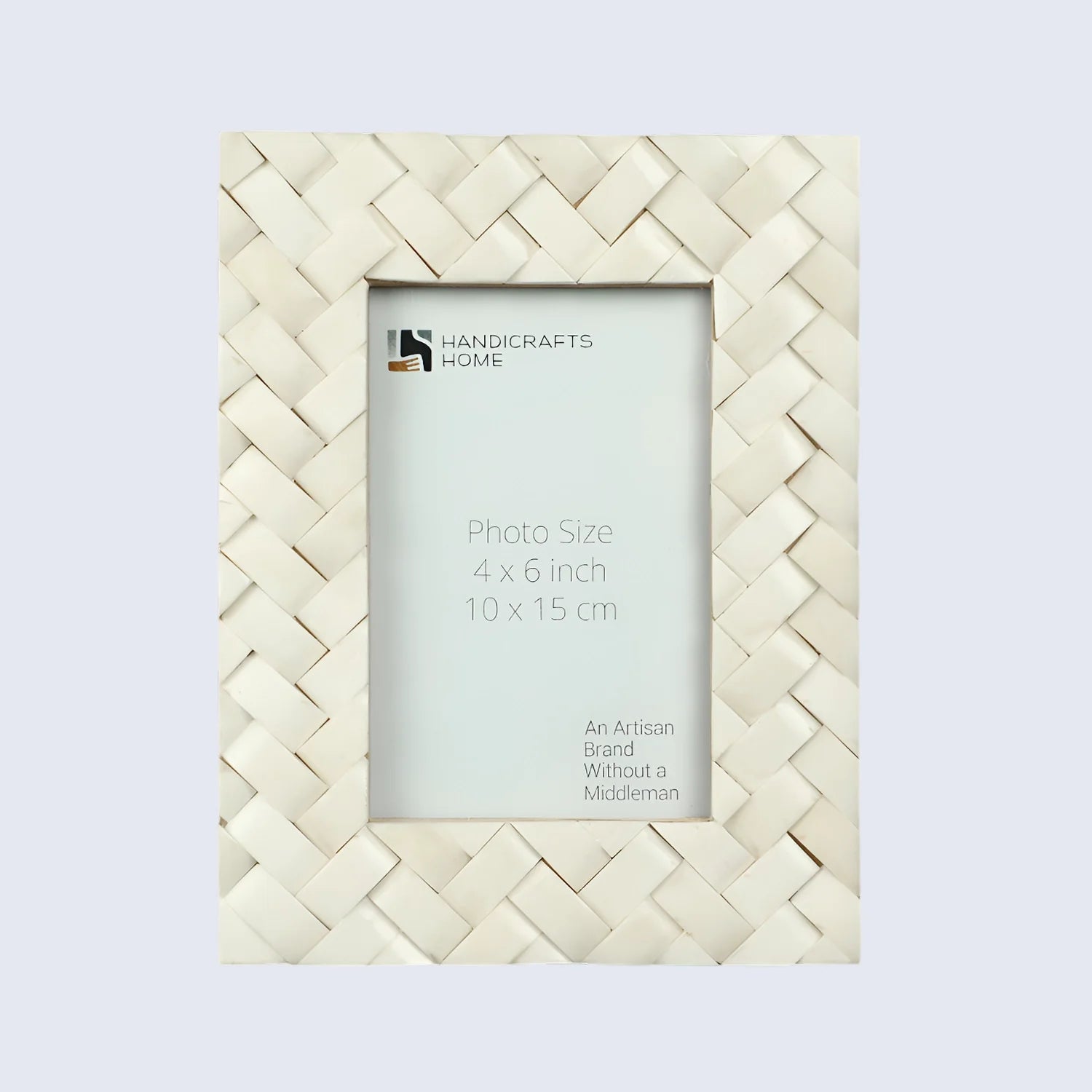 Picture Frame Braided Pattern Collection Bone Inlay White – 4x6 & 5x7"