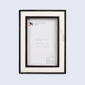 Black White Resin Inlay Picture Frame Layered Border 4x6 5x7