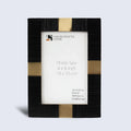 Picture Frame Deco Accent Collection Resin & Brass Inlay Black– 3 Sizes