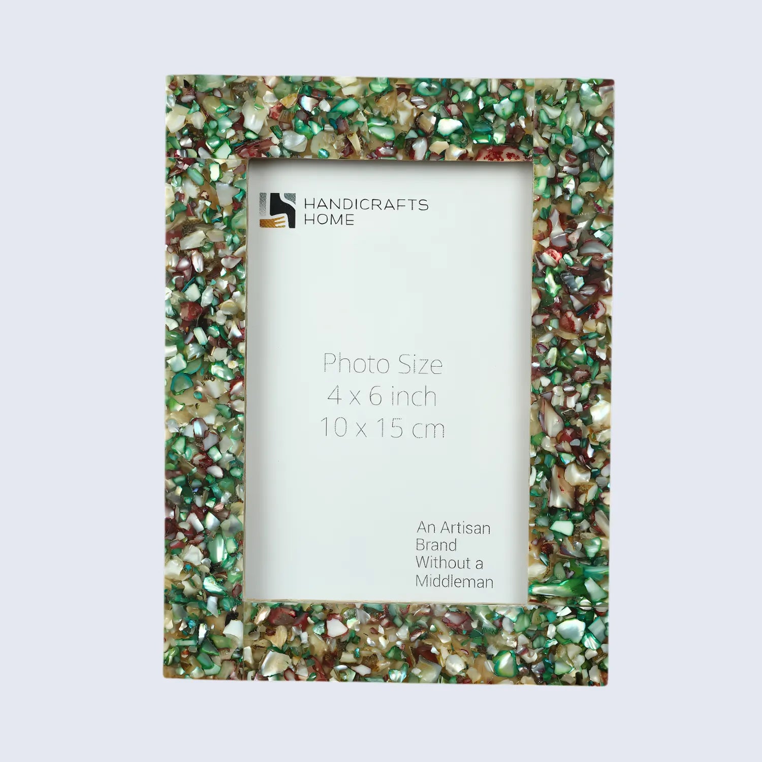 Picture Frame Crush Collection Mother of Pearl & Resin Inlay 4 Colors – 4x6"