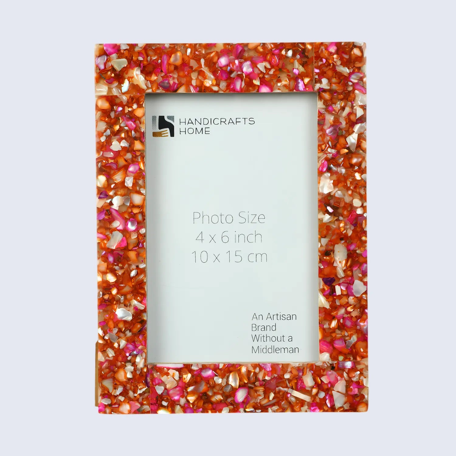 Picture Frame Crush Collection Mother of Pearl & Resin Inlay 4 Colors – 4x6"