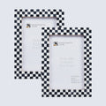 Picture Frame Manhattan Taxi Collection Resin Inlay Black & White – 3 Sizes (Pack of 2)