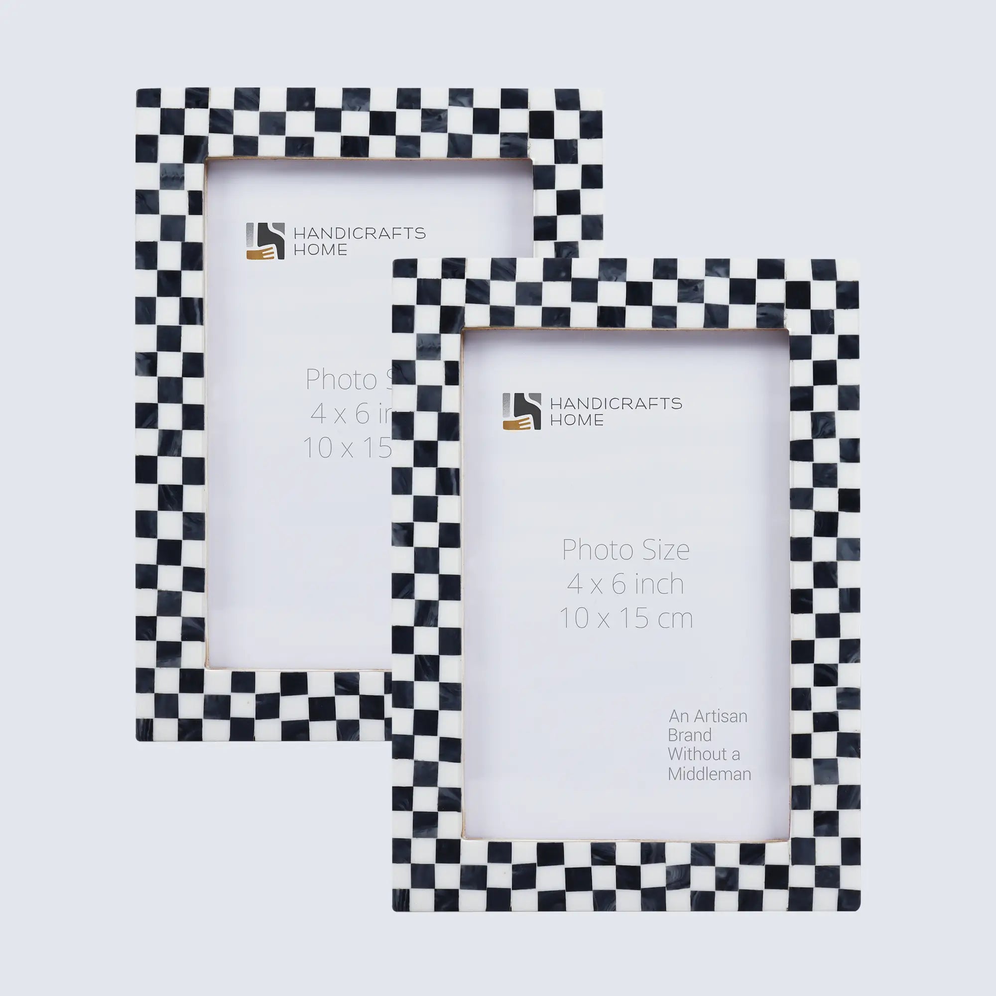 Picture Frame Manhattan Taxi Collection Resin Inlay Black & White – 3 Sizes (Pack of 2)