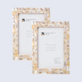 Picture Frame Mother of Pearl Collection Mother of Pearl White Pack of 2- 3 Sizes