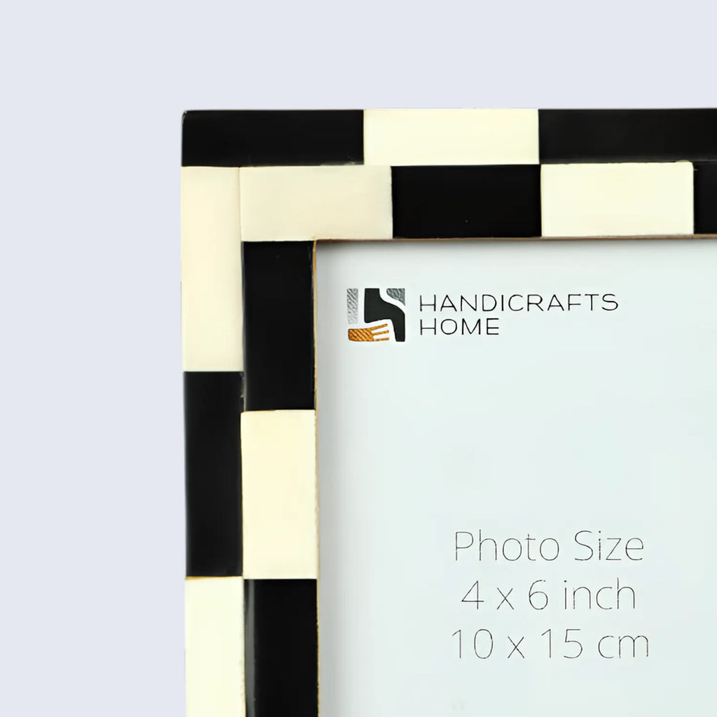 Picture Frame Silhouette Shuffled Collection Bone Inlay Multi-Color – 4x6, 5x7