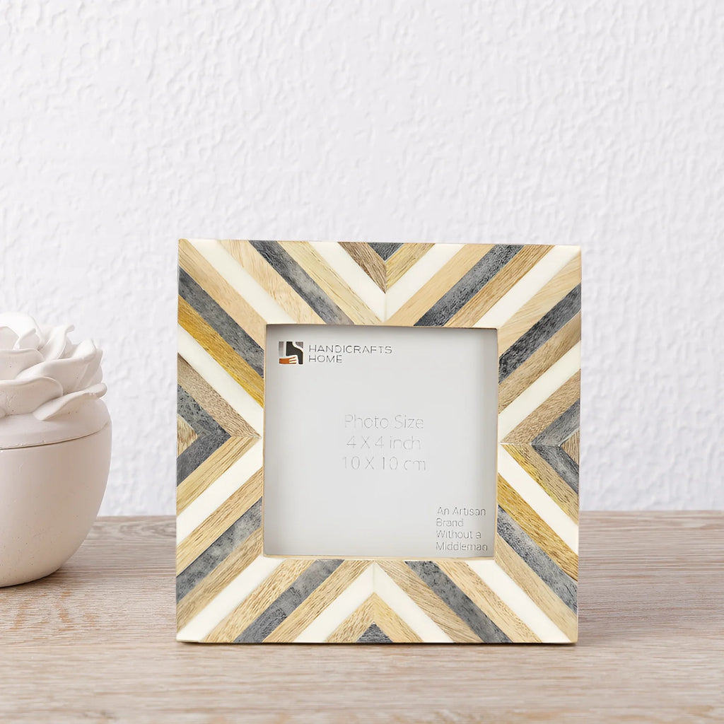 Baby Picture Frames Hypno Daze Collection Wood & Resin Inlay - 4" x 4"