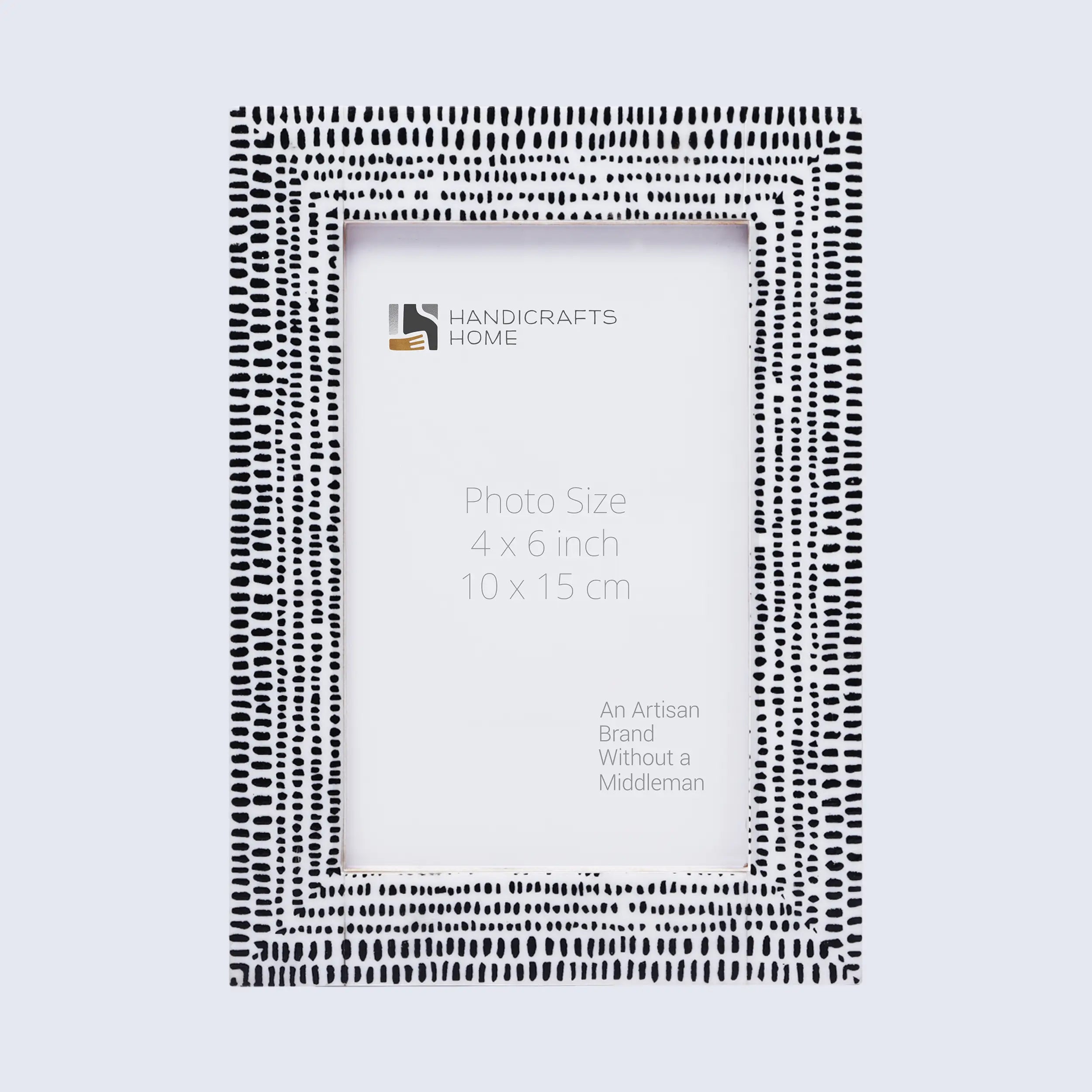 Picture Frames Rhythm Particles Collection Resin Inlay Black White 4x6 5x7 8x10"