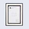 Black White Resin Inlay Picture Frame Layered Border 4x6 5x7