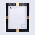 Picture Frame Deco Accent Collection Resin & Brass Inlay Black– 3 Sizes