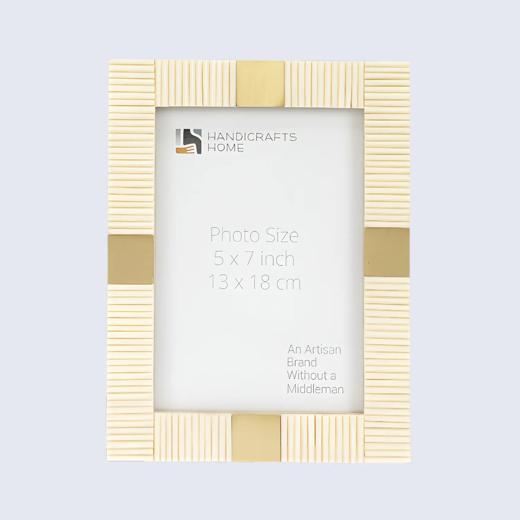 Picture Frame Deco Accent Collection Resin Inlay White – 3 Sizes