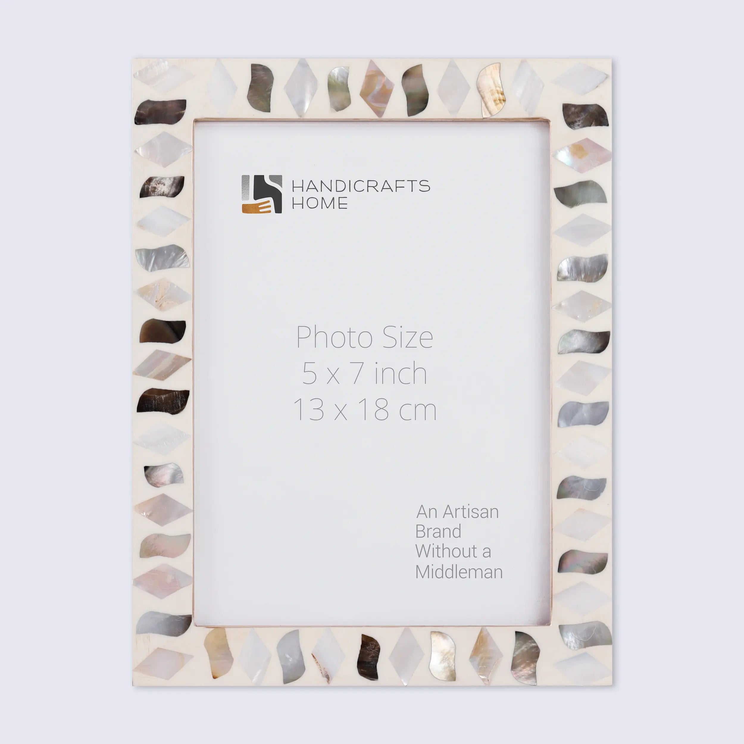 Picture Frames Pearlescent Fossil Collection Mother of Pearl Resin White 3 Sizes