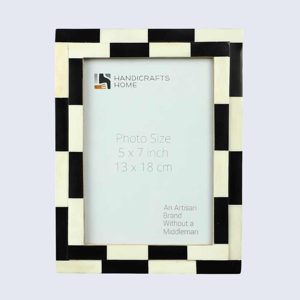 Picture Frame Silhouette Shuffled Collection Bone Inlay Multi-Color – 4x6, 5x7