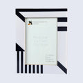 Picture Frames Silhouette Shaped Collection Bone Inlay Black White 4x6 5x7"