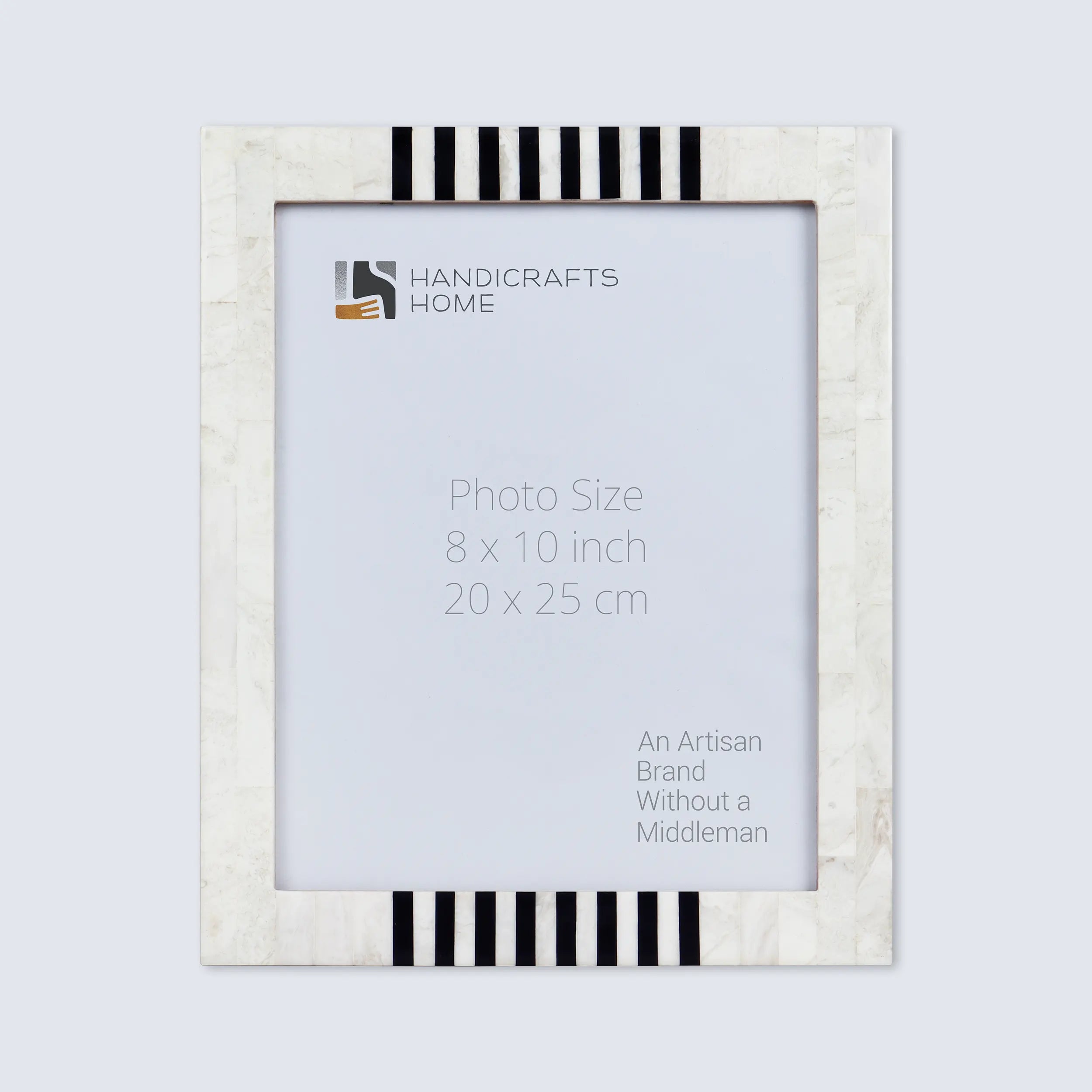Picture Frame Contour Alto Pattern Collection Resin Inlay White & Black – 4x6, 5x7 & 8x10"