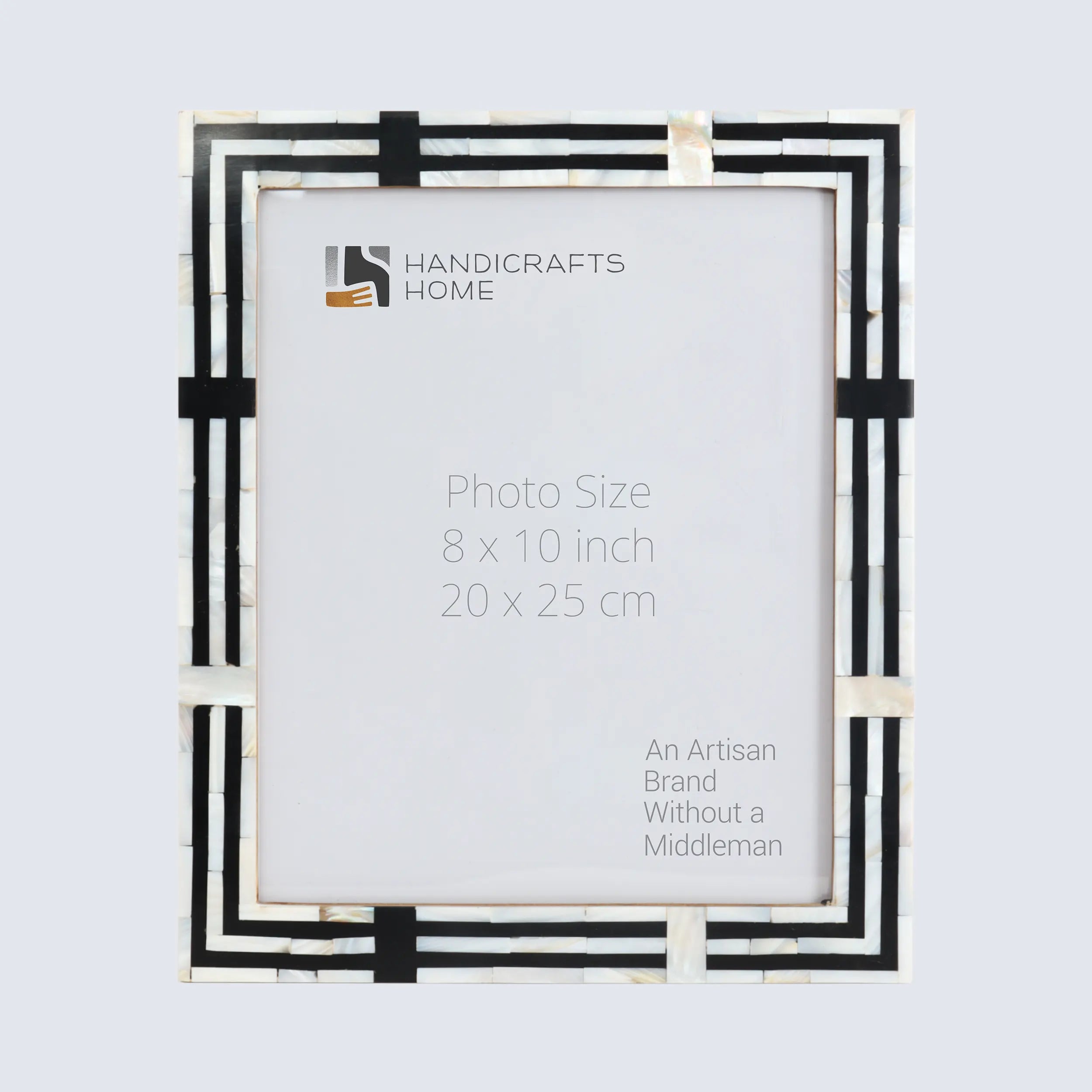 Picture Frames Pearlescent Motif Pattern Collection Mother of Pearl Resin Inlay Black 3 Sizes