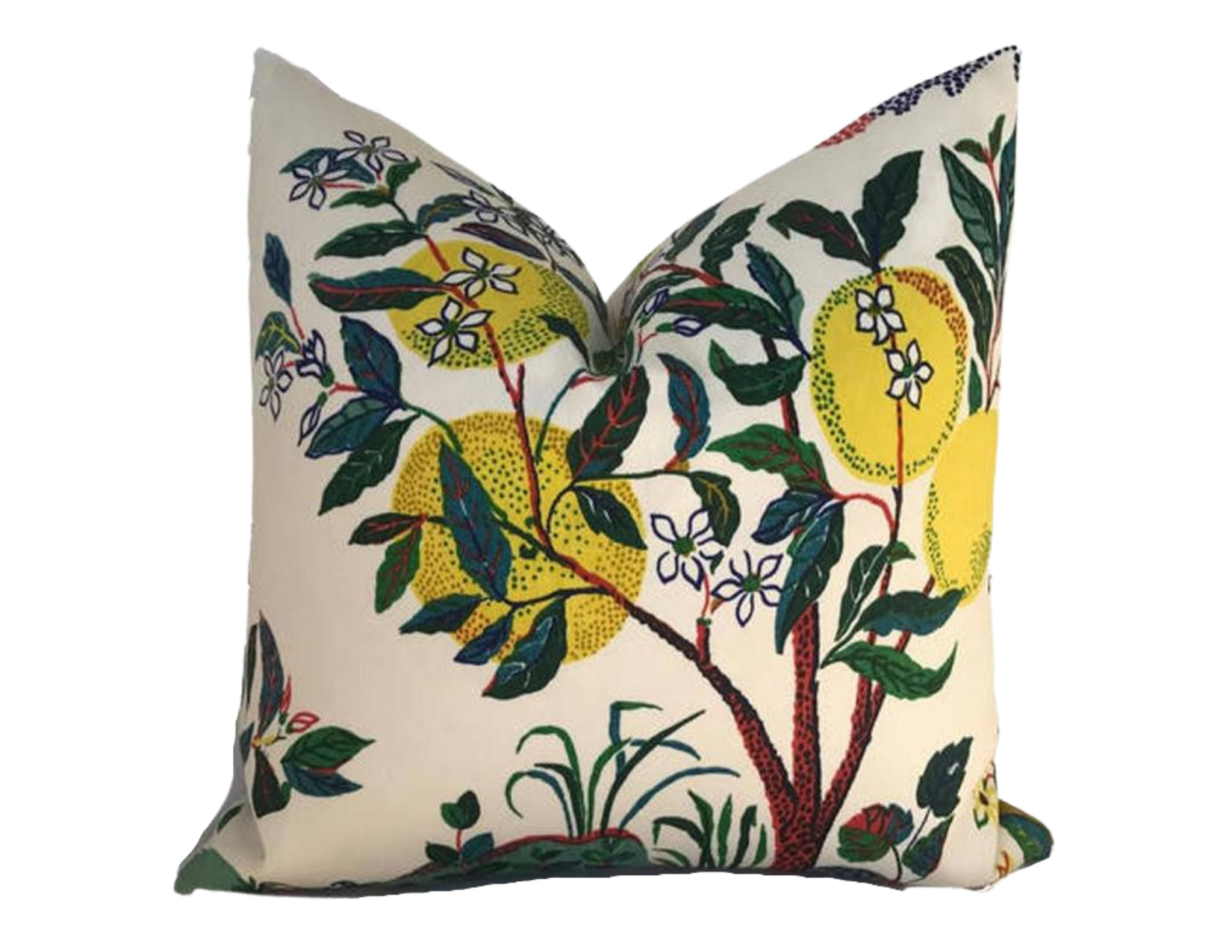 Citrus Garden Linen Pillow Cover, Schumacher Textiles