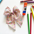 Pink Alphabet & Stars Elle Bow