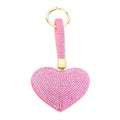 Bling Heart Bag Charm Key Chain