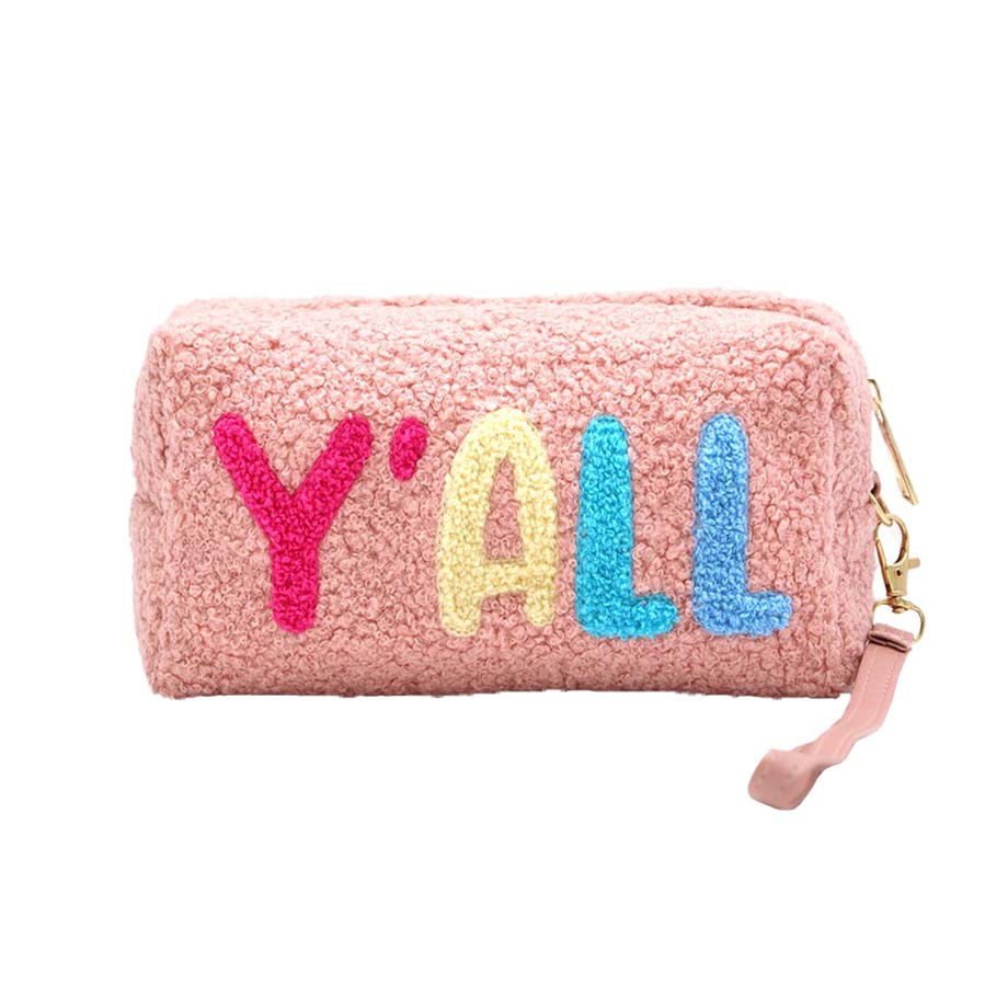 Faux Fur Yall Pouch With Wristlet