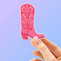 Pink Cowgirl Boots Sticker