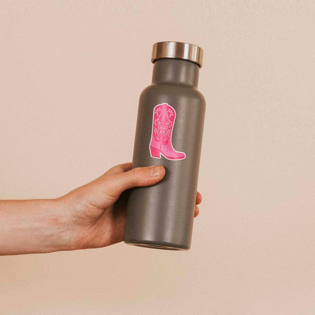 Pink Cowgirl Boots Sticker