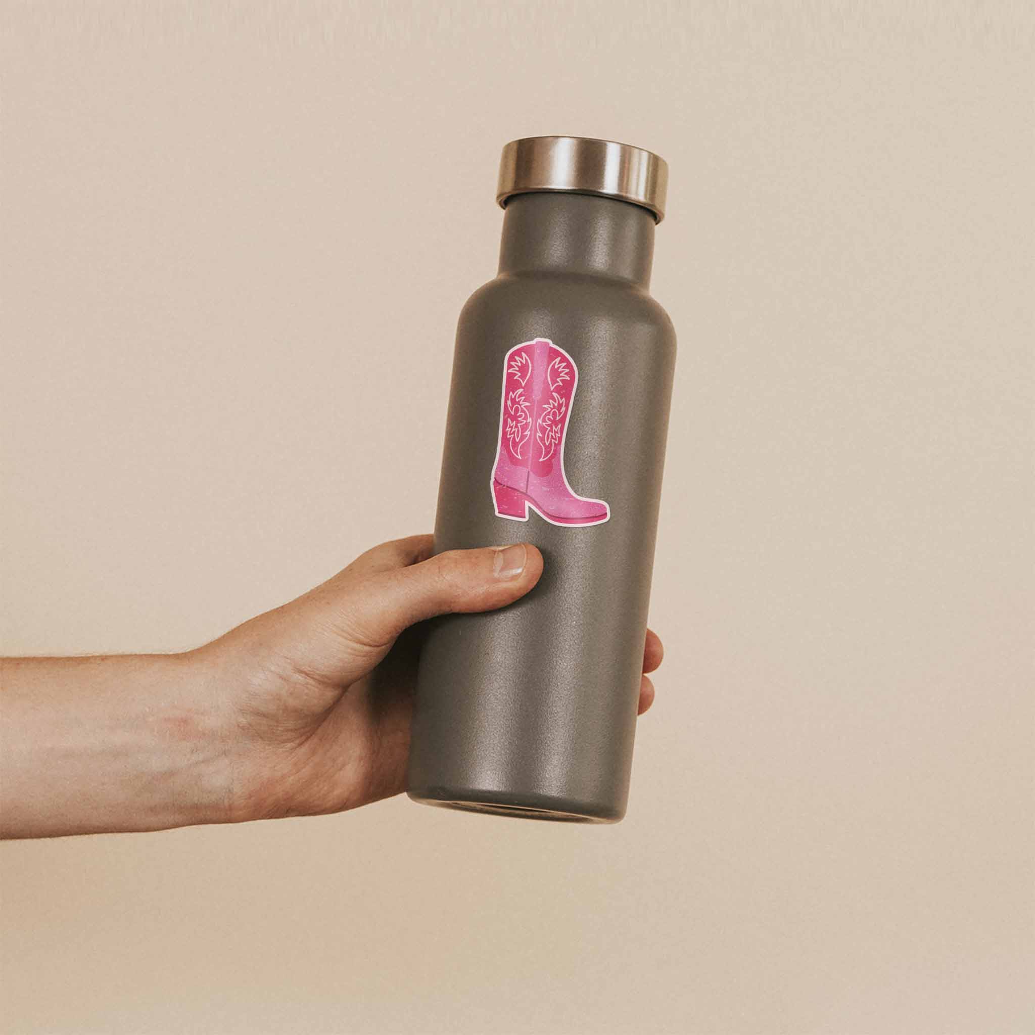 Pink Cowgirl Boots Sticker