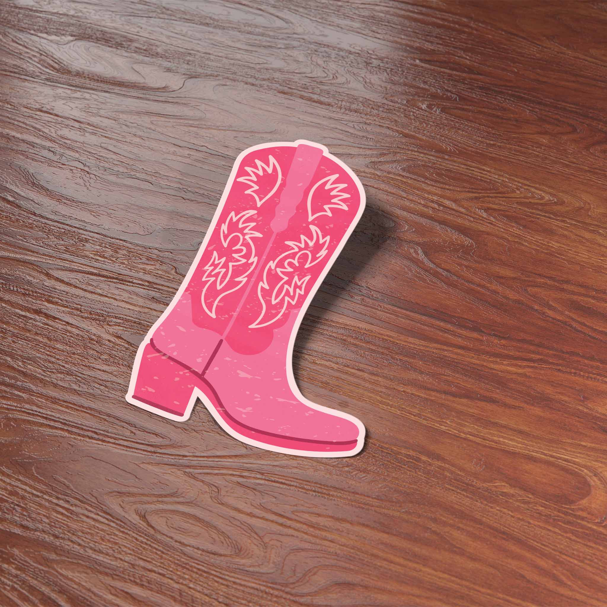 Pink Cowgirl Boots Sticker