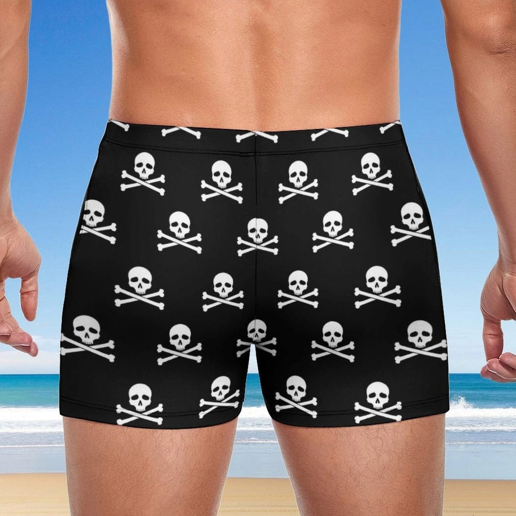 Jolly Roger Men's Swimming Trunks 🏴‍☠️ pirate beachwear